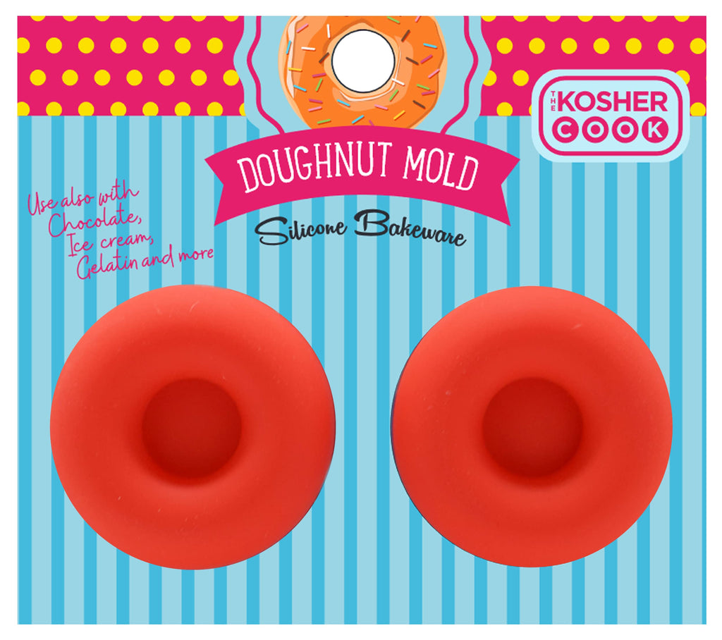 Silicone Donut Molds for Baking, Freezing, Candy, Ice Cubes, Chocolate and More - Oven and Freezer Safe - Chanukah Donut Mold Silicone Bakeware - The Kosher Cook