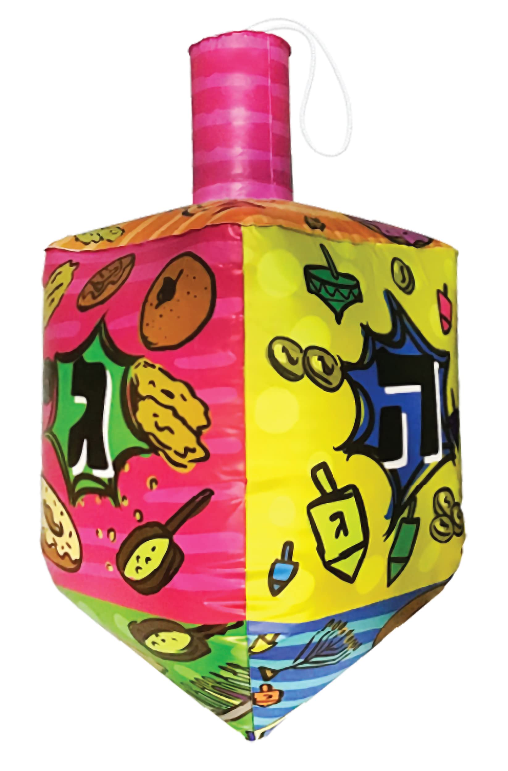 Izzy 'n' Dizzy 36 Inch Inflatable Dreidel - Large Multicolored Inflatable Hanukkah Dreidel - Inflatable Hanukkah Decorations Outdoor