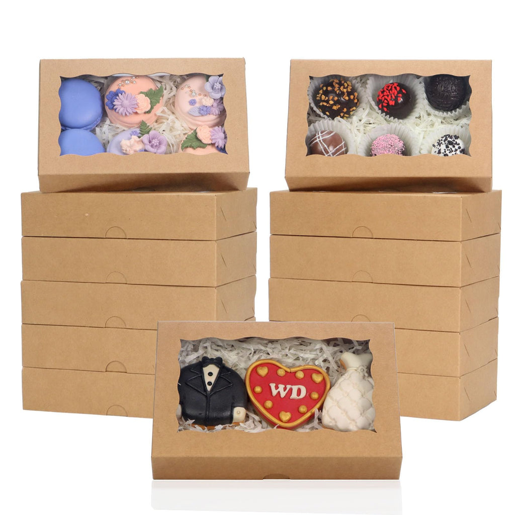 50 Pack DIY Assembly Brown 7 x 4 3/8 x 1½ inches Cookies Boxes