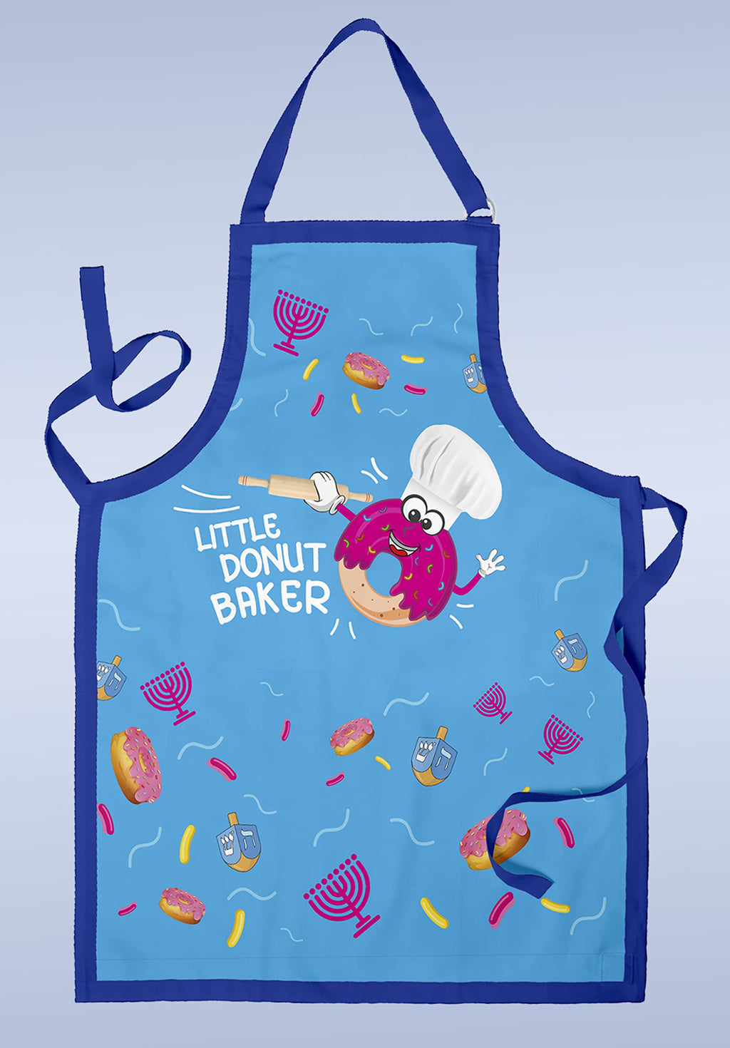 The Kosher Cook Hanukkah Kids Chef Set - Kids Chef Hat and Apron Set for Chanukah - Great Hanukkah Gift