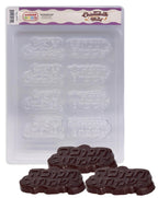 The Kosher Cook Hanukkah Chocolate Molds, Happy Chanukah Shaped Plastic Molds for Chocolate