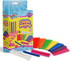 Izzy 'n' Dizzy Hanukkah Candle Making Kit - Includes 44 Beeswax Honeycomb Sheets, 44 Cotton Wicks, Instructions - Chanukah Arts and Crafts