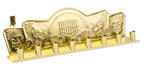 Ner Mitzvah Bulk Tin Candle Menorah - 25 Pack - Fits All Standard Chanukah Candles - Gold