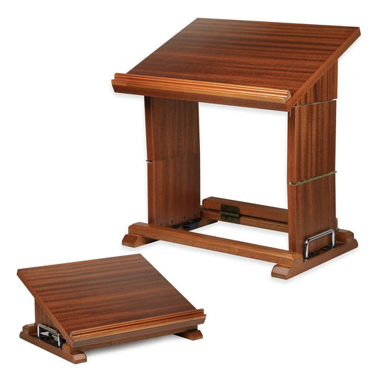 Adjustable Shul Shtender Mahogony Wood Book Stand Tabletop or Podium Stand