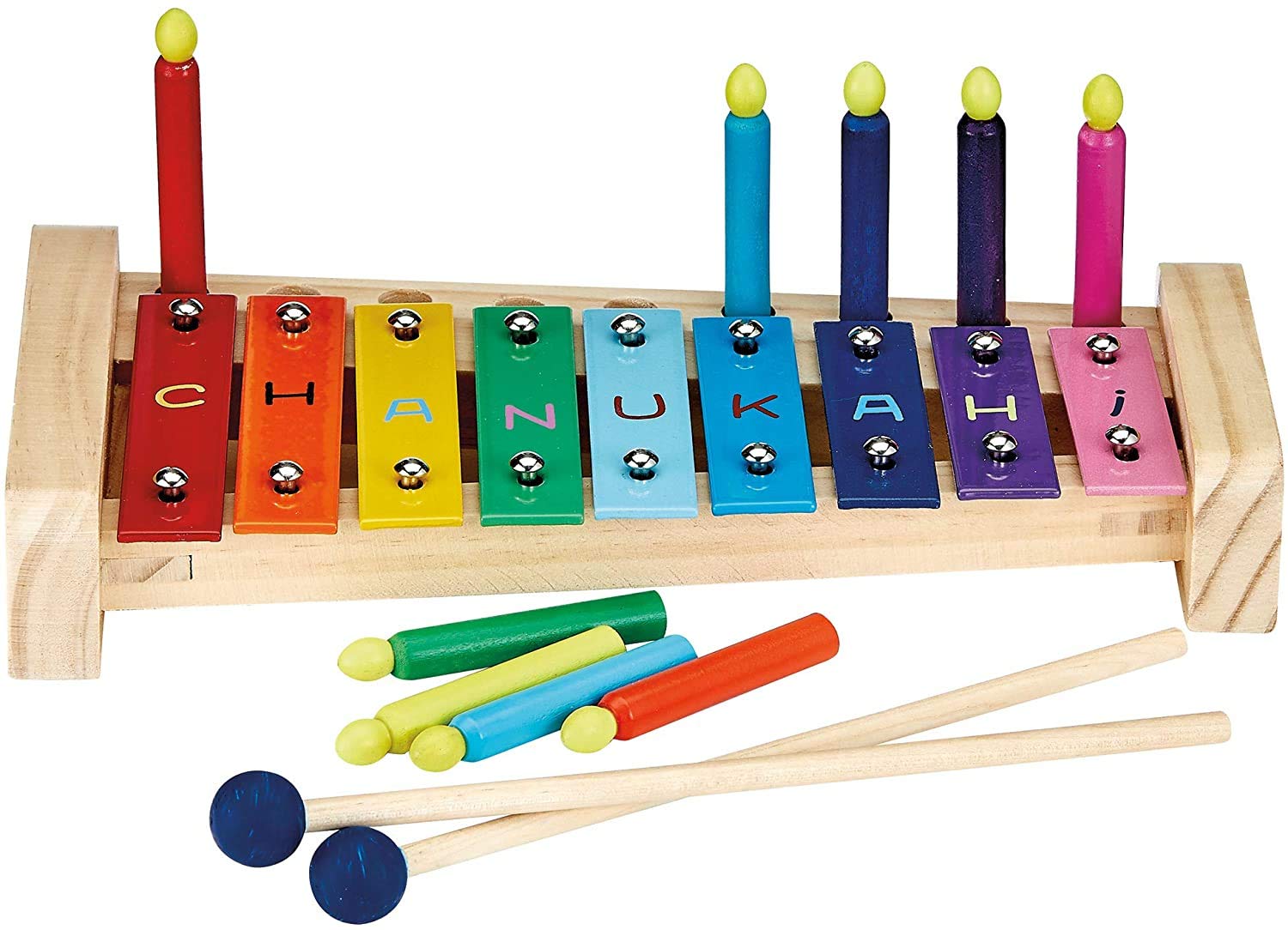 Rite Lite My First Xylophone Wood Chanukah Menorah Toys & Games, 11.00 in Hannukah Menorah