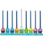 Rite Lite Chanukah Hand Painted Resin Cupcakes Menorah 11.50" Hanukkah Menorah