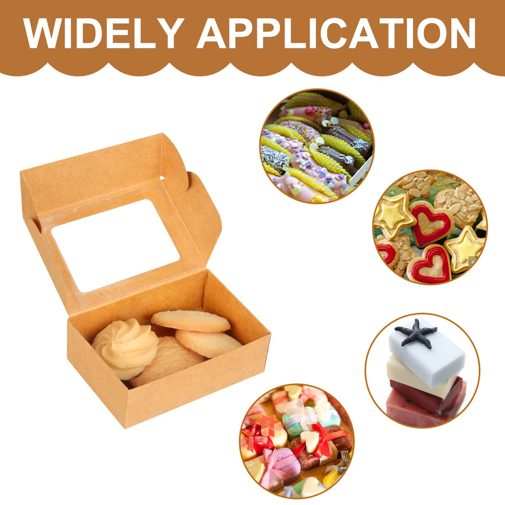 30Pcs Packaging Boxes with Window, 3.5x2.35x1.2 Inch