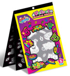 Izzy 'n' Dizzy Velvet Hanukkah Stickers, Black and White, 12 Sheets (Pack of 4), Chanukah Designs, Color and Peel, Fun Learning Activity