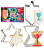 The Kosher Cook Hanukkah Stainless Steel Chanukah Cookie Cutters, 3 Piece Set