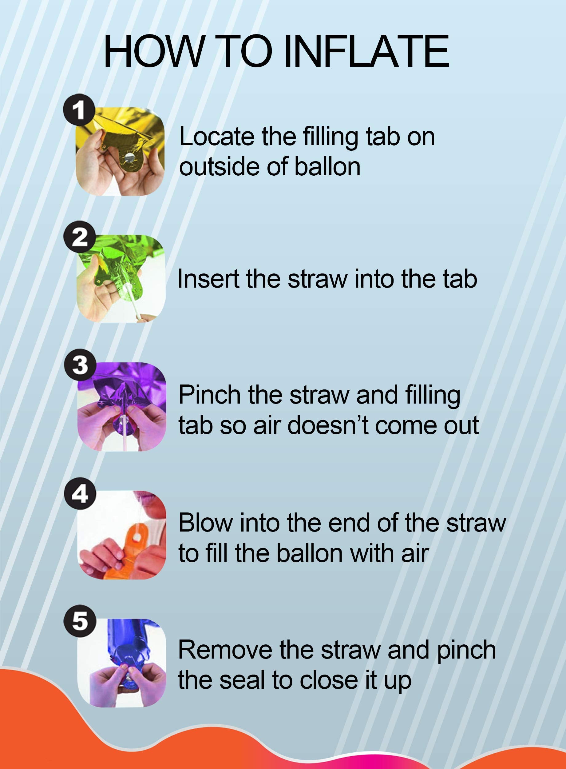 Hanukkah Balloon - Happy Chanukah 16" Letter Balloons - Multi-Color - Hanukkah Décor