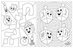 Izzy 'n' Dizzy Hanukkah Coloring Book - Great for Partys and Gifts- Chanuka Coloring Book - 24 Pages - 3 Pack