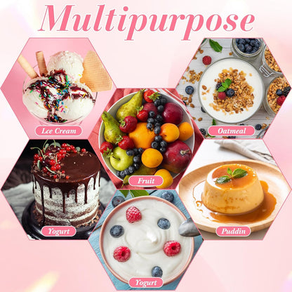 120 Packs Pink Dessert Cup with Spoons 5 Oz Mini Clear Parfait Cups, Square Dessert Shot Glasse, Round Yogurt Cups, Shooters Cups for Party, Reusable Fruit Ice Cream Cake Pudding Cups