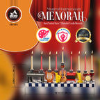 Ner Mitzvah Hand Painted Resin Hanukkah Menorah - Theme Menorahs for Chanukah - Musical Instruments Chanukah Menorah for Kids