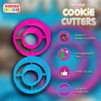 The Kosher Cook Mini Hanukkah Plastic Donut Cookie Cutter, 2 Piece Set