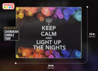 The Kosher Cook Chanukah Themed Serving Tray – “Keep Calm and Light Up The Nights” Decorative Tempered Glass Plate – 12” x 16” - Chanuka Party and Gift Items