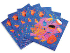 Izzy 'n' Dizzy Hanukkah Paper Goods Set - Mega Pack - Serves 10 - Plates, Cups, Napkins, Tablecloth