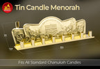 Ner Mitzvah Bulk Tin Candle Menorah - 25 Pack - Fits All Standard Chanukah Candles - Gold