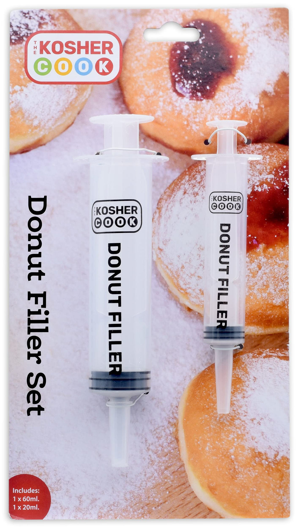 The Kosher Cook Set of 2 Donut Filling Injector - Kitchen Tools Pastry Injector - Plastic Durable Food Injector Syringe