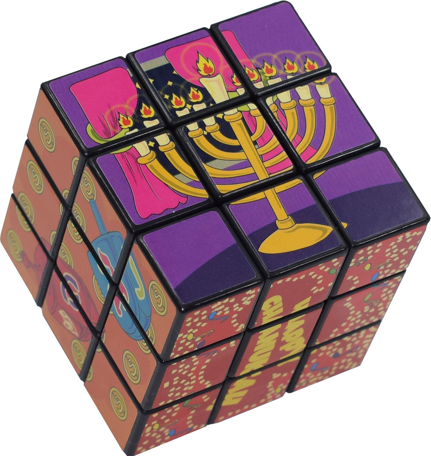 Izzy 'n' Dizzy Chanukah Magic Cube - Medium Cube Style Game with Hanukah Pictures and Designs - Chanukah Toys & Games & Hanukkah Gifts for Kids