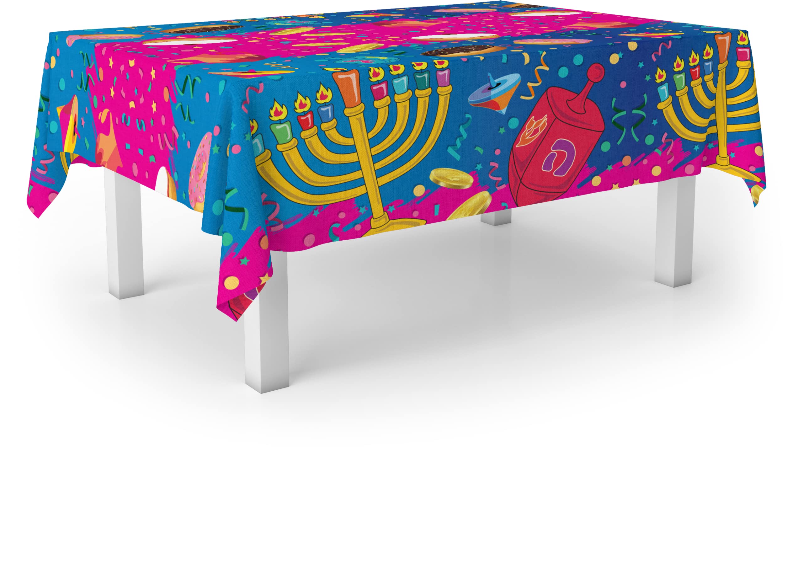 Izzy 'n' Dizzy Hanukkah Tablecloth - Hanukkah Paper Goods - 55" x 92"