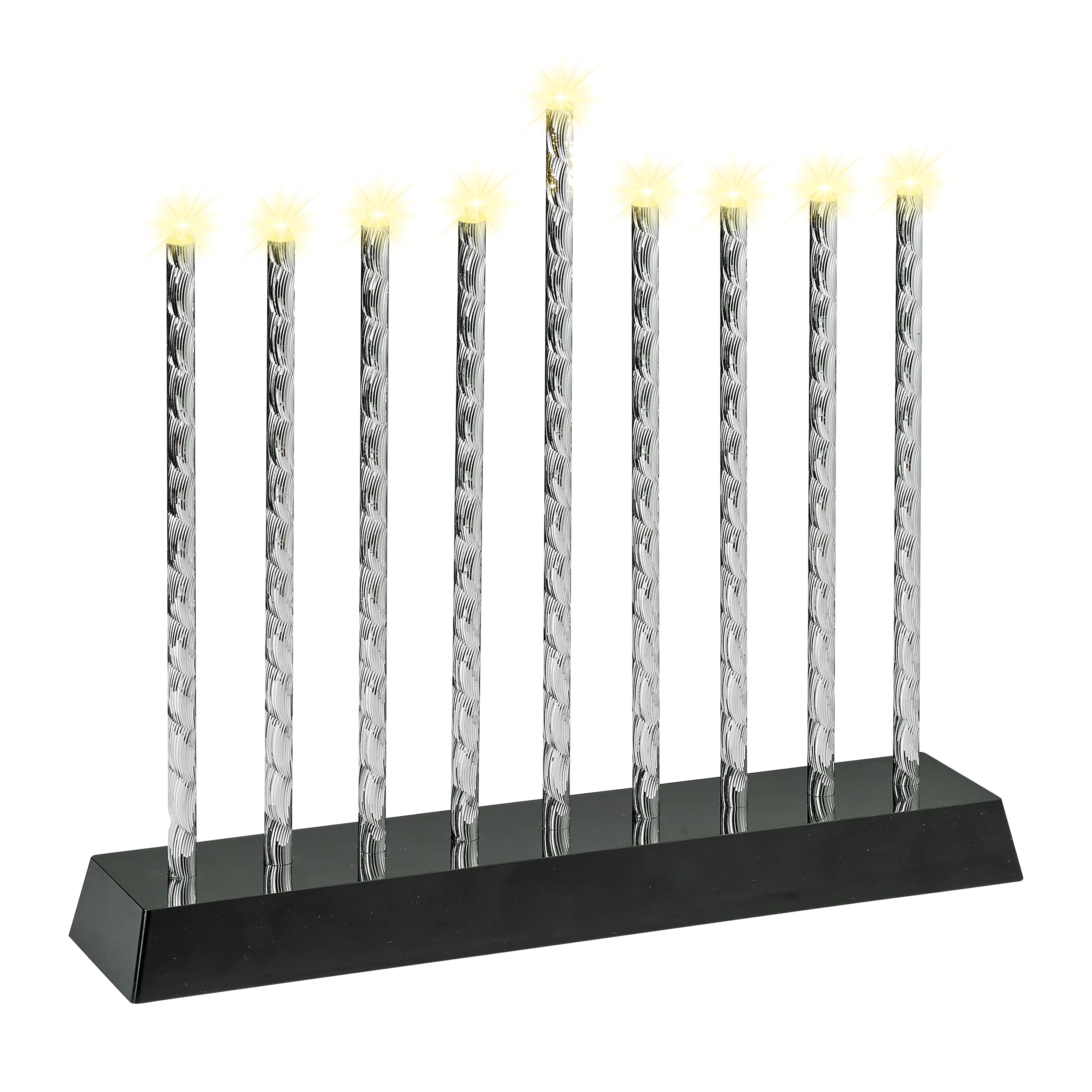 Rite Lite Diamond Cut LED Electric Menorah Hanukkah Menorah with Sequential Lighting, Chasing & Blinking Lights Elegant & Modern Chanukah Gifts Decor Jewish Holiday Party Favors Decorations