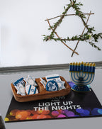 The Kosher Cook Chanukah Themed Serving Tray – “Keep Calm and Light Up The Nights” Decorative Tempered Glass Plate – 12” x 16” - Chanuka Party and Gift Items