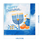 Izzy 'n' Dizzy Hanukkah Napkins, Hanukkah Paper Goods, Blue and White Chanukah Themed Party Supplies (Pack of 20)
