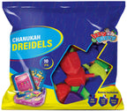 Hanukkah Dreidels - Multi Color Plastic Dreidel - 10 Pack Medium
