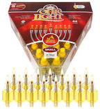 Ner Mitzvah Pre-Filled Menorah Oil Cup Candles - Hanukkah Ohr Lights - 100% Olive Oil with Cotton Wick in Glass Cup - Small Size, 44 per Pack, Burns Approx. 1 1/2 Hrs