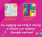 Chanukah Puzzle Art Kit - Includes 5 Colored Crayons, 1 Puzzle Board - 7" x 6" - Hanukkah Arts and Crafts - Gifts and Games