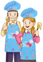 The Kosher Cook Hanukkah Kids Chef Set - Kids Chef Hat and Apron Set for Chanukah - Great Hanukkah Gift