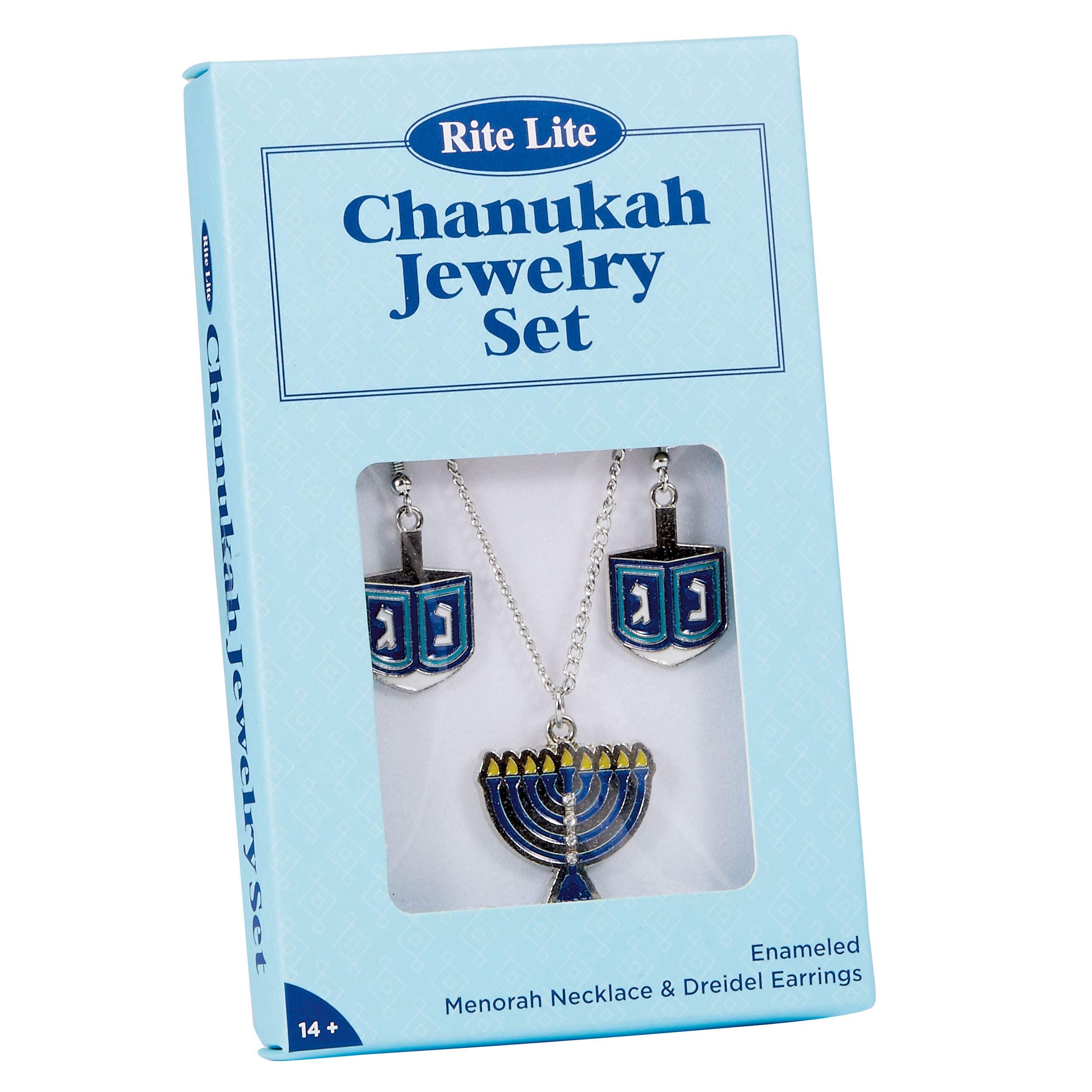Rite Lite Chanukah Jewelry Set, 5.30x3.50x1.25, Blue/Silver