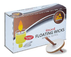 Ner Mitzvah Round Floating Wicks - 50 Count (Approx.), Cotton Wicks and Cork Disc Holders for Oil Cups - Bonus Wick Removal Tweezers