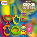 The Kosher Cook Hanukkah Plastic Chanukah Cookie Cutters, 5 Piece Set
