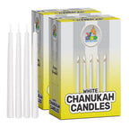 Ner Mitzvah White Chanukah Candles - Standard Size Fits Most Menorahs - Premium Quality Wax - 44 Count for All 8 Nights of Hanukkah.
