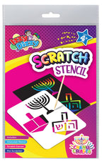 Izzy 'n' Dizzy Hanukkah Scratch Stencil Art Kit Includes Sctatch Stick, Chanukah Arts and Crafts Gifts and Games (Pack of 4) - 8 inch x 6 inch