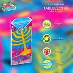 Izzy 'n' Dizzy Hanukkah Tablecloth - Hanukkah Paper Goods - 55" x 92"