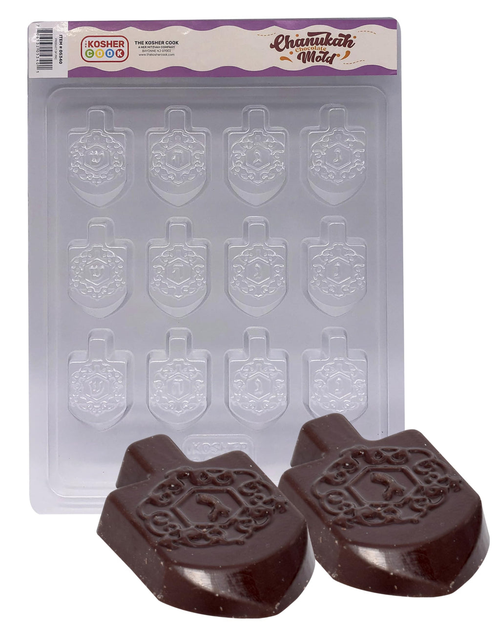 Hanukkah Chocolate Molds - Dreidel Shaped Plastic Molds for Chocolate - Chanukah Dreidel Mold - The Kosher Cook