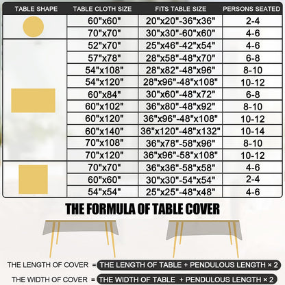 Smiry Rectangle Table Cloth, Waterproof Heavy Duty Vinyl Tablecloths, Wipeable Washable Table Cover for Kitchen and Dining Room (Beige, 60" X 84")