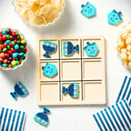 Rite Lite Hanukkah Tic Tac Toe Game - Jewish Board Game Wooden Display Chanukah Gifts for Kids Holiday Party Favors Judaism A Perfect Family-Friendly Party Game Fun & Educational Festival of Lights
