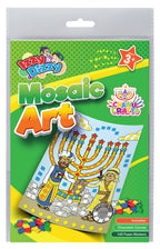 Hanukkah Mosaic Art Kit - 4 Pack - Includes 8" x 6" Board and Foam Squares - Chanukah Arts and Crafts - Gifts and Games