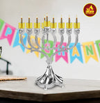 Ner Mitzvah Pre - Filled Menorah Oil Cup Candles, Hanukkah Ohr Lights, 100% Olive Oil with Cotton Wick in Glass Cup - Medium (Pack of 44) Burns Approx. 2 1/2 Hrs