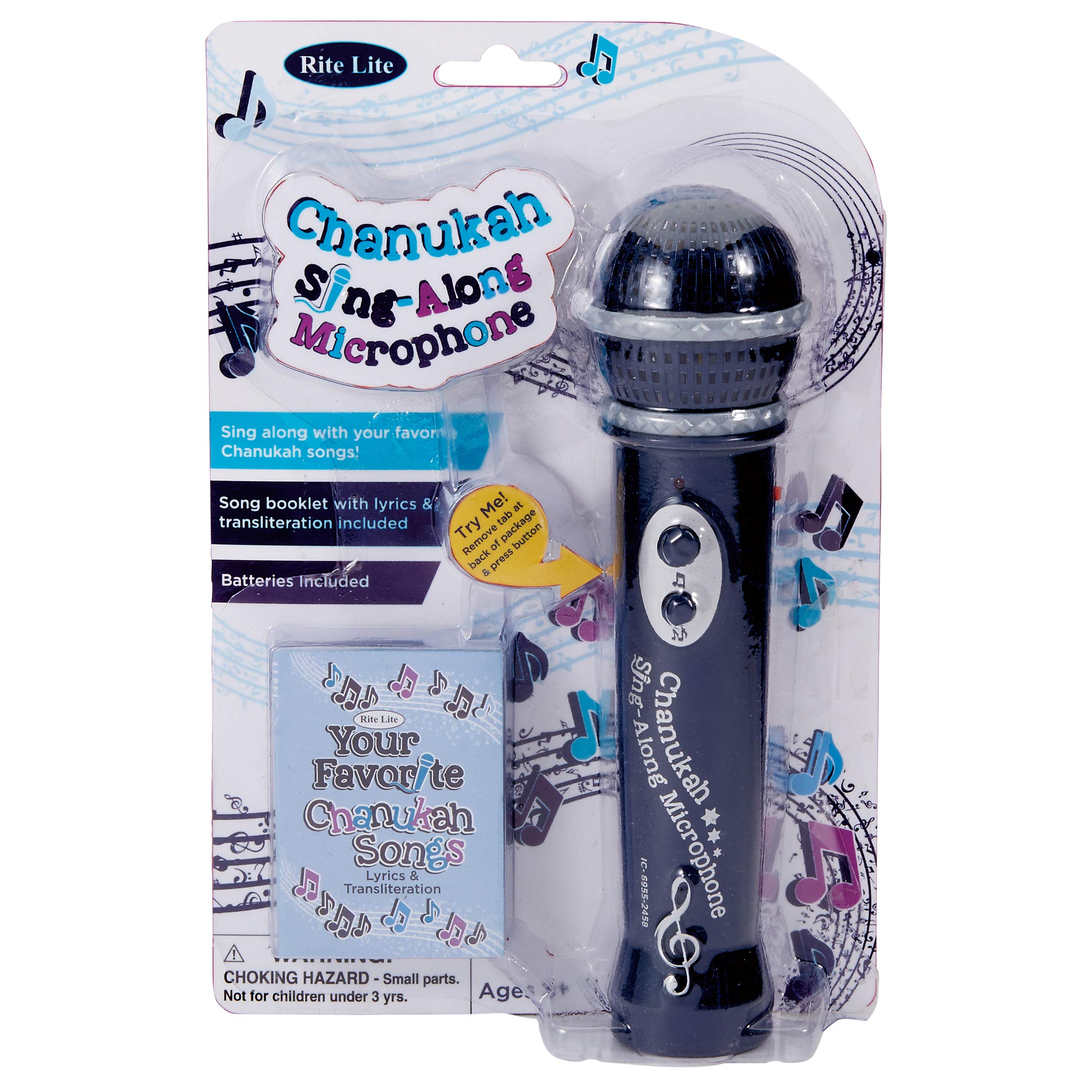 Hannukah Sing-Along Microphone - Fun Interactive Toy for Kids Ages 3+ - Includes Favorite Hanukkah Chanukah & Lyrics Booklet - Perfect for Holiday Celebrations and Jewish Family Gatherings
