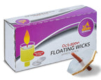 Ner Mitzvah Octagon Shaped Floating Replacement Candle Wicks - Floating Oil Wicks - 1 Pack of 50 Pcs