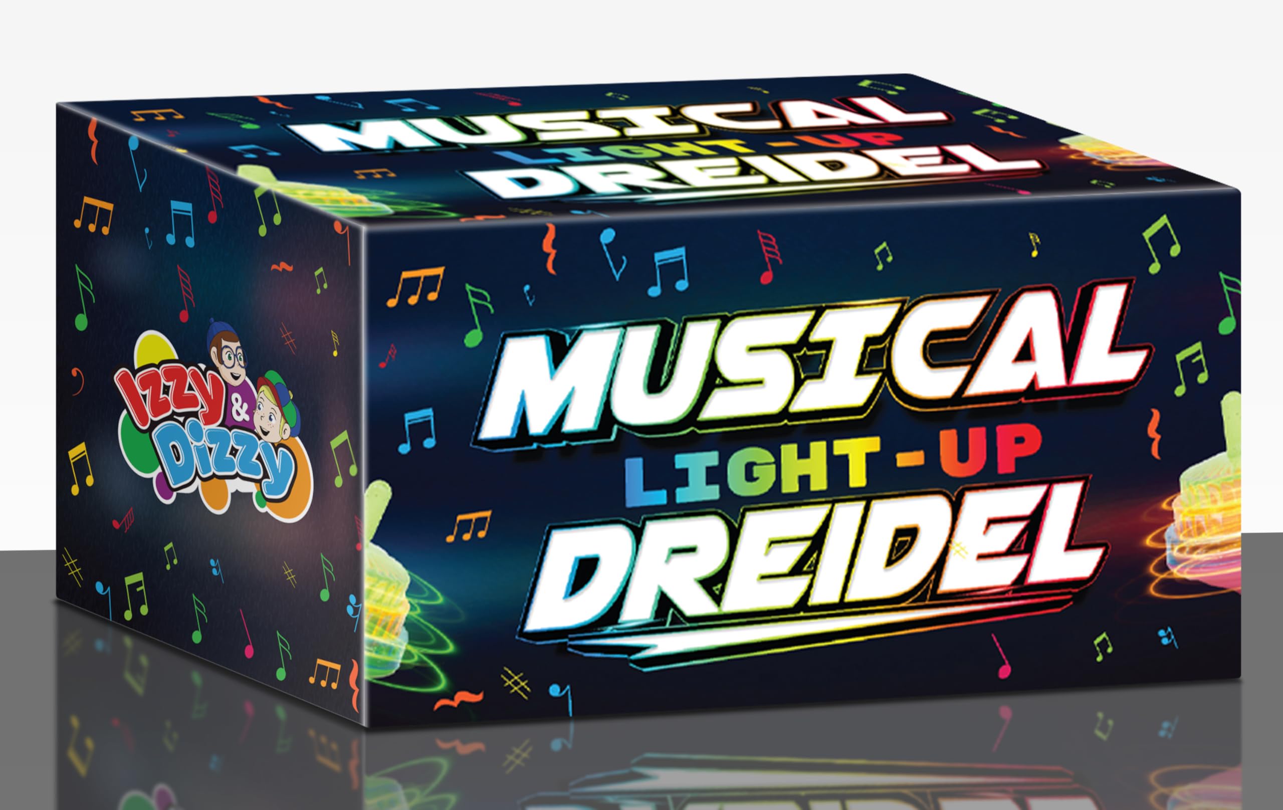 Izzy 'n' Dizzy Musical Dreidel - Hanukkah Dreidel 2 Pack - Sings Oh Draidel as it Lights Up - Light Up Dreidels - Chanukah Toys & Games