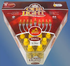 Ner Mitzvah Pre-Filled Menorah Oil Cup Candles - Hanukkah Ohr Lights - 100% Olive Oil with Cotton Wick in Glass Cup - Small Size, 44 per Pack, Burns Approx. 1 1/2 Hrs