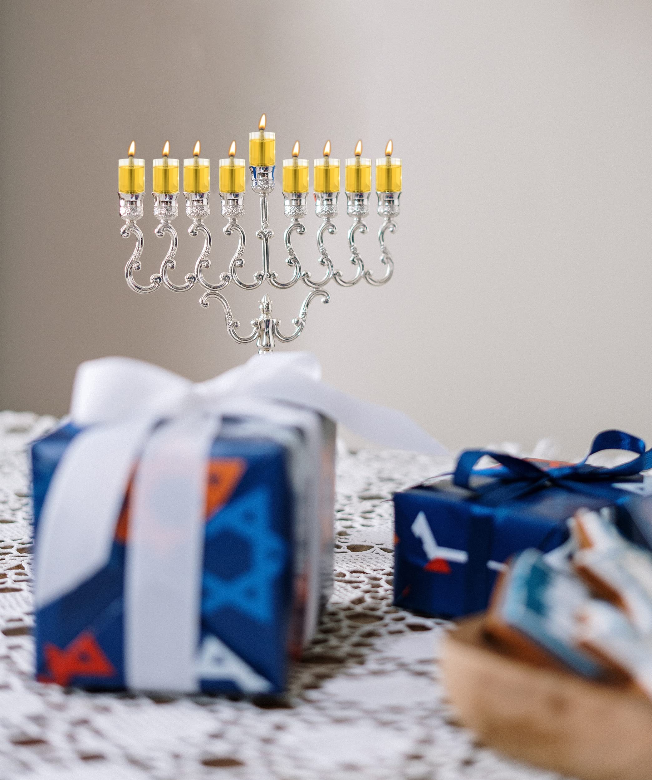 Ner Mitzvah Chanukah Menorah Oil Glass Cups - Glass Oil Insert Cups for Menorahs - #7 (9 Pack)