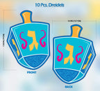 Izzy 'n' Dizzy Hanukkah Cutouts, Happy Hanukkah and Happy Chanukah Holiday Party Decoration (34 Piece)