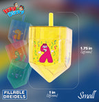 Izzy 'n' Dizzy 4 Pack Fillable Dreidels - Great for Chocolate Coins and Candy - Small
