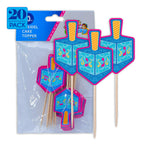 Izzy 'n' Dizzy Hanukkah Dreidel Cake Toppers and Paper Goods (Pack of 20)